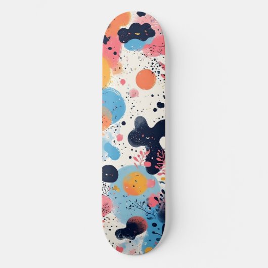 Vibrant Modern Designer Skateboard スケートボード (正面)