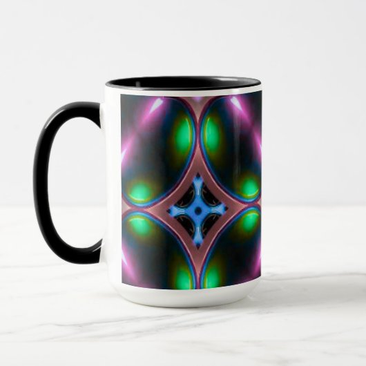Vibrant Modern Geometric Abstract マグカップ (左)