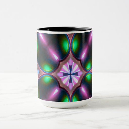 Vibrant Modern Geometric Abstract マグカップ (中央)