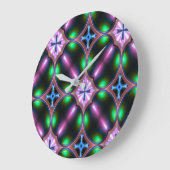 Vibrant Modern Geometric Abstract ラージ壁時計 (傾斜)