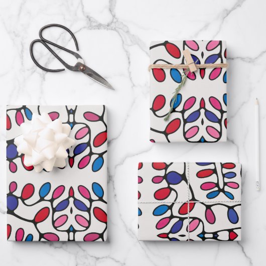 Vibrant Modern Gift ラッピングペーパーシート (正面)