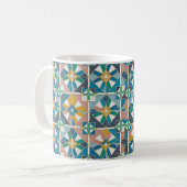 Vibrant Modern Moroccan Zellige Tile Pattern コーヒーマグカップ (正面左)