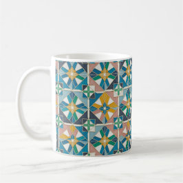 Vibrant Modern Moroccan Zellige Tile Pattern コーヒーマグカップ