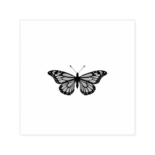 Vibrant Monarch Butterfly Illustration on Light Ba セルフインキングスタンプ (デザイン)