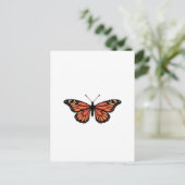 Vibrant Monarch Butterfly Illustration on Light Ba ポストカード (スタンド正面)