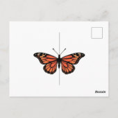 Vibrant Monarch Butterfly Illustration on Light Ba ポストカード (裏面)