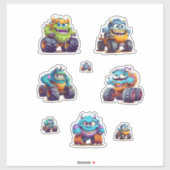 Vibrant Monster Truck Stickers シール (シート)