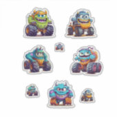 Vibrant Monster Truck Stickers シール (正面)