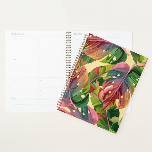 Vibrant Monstera Leaf Journal – Bold Tropical プランナー手帳 (ディスプレー)