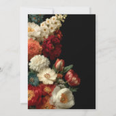 Vibrant Moody Floral Black 90th Birthday Party 招待状 (裏面)