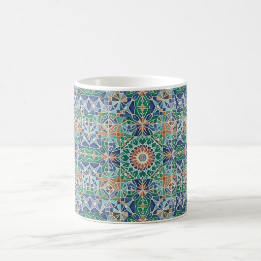 Vibrant Moroccan Zellige Tile Pattern  コーヒーマグカップ (中央)