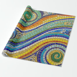 Vibrant Mosaic Swirl Wrapping Paper ラッピングペーパー