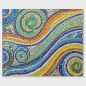 Vibrant Mosaic Swirl Wrapping Paper ラッピングペーパー (フラット)