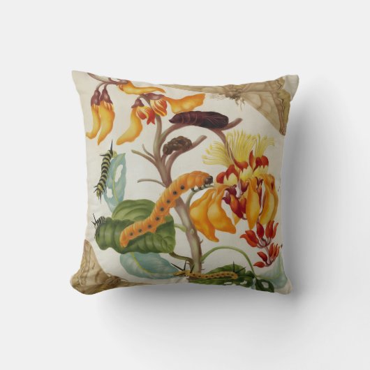 Vibrant Moth Print クッション (正面)