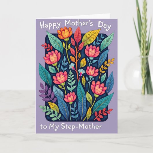 Vibrant Mothers Day Leaf Card カード (正面)