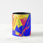 Vibrant Motion — Color-Block Abstract Mug マグカップ (中央)