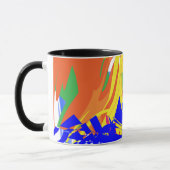 Vibrant Motion — Color-Block Abstract Mug マグカップ (左)