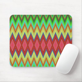 Vibrant mouse pad with bold, multicolored zigzag  マウスパッド