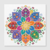 Vibrant Multi-Color Floral Mandala Vector Art (正面)
