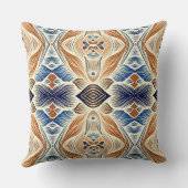 Vibrant multicolor classic fabric pattern design t クッション (裏面)