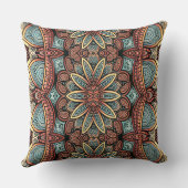 Vibrant multicolor classic fabric pattern design t クッション (裏面)