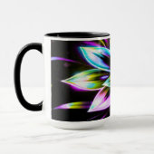 Vibrant Multicolor Hibiscus Floral Accessor マグカップ (左)