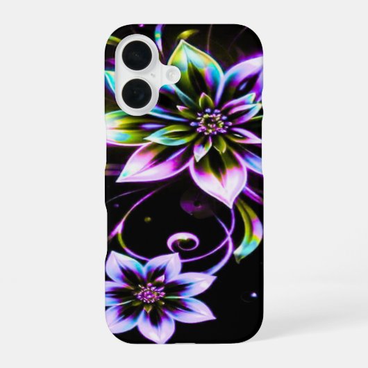 Vibrant Multicolor Hibiscus Floral Accessor iPhone 16ケース (裏面)