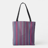 Vibrant Multicolor Vertical Stripes: Bold Rainbow  トートバッグ (裏面)