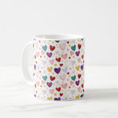 Vibrant Multicolor Watercolor & Gold Confetti  コーヒーマグカップ (正面左)