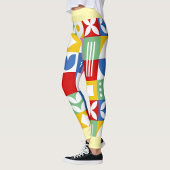 Vibrant Multicolored Geometric Design レギンス
