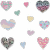 Vibrant Multicolored Hearts シール (正面)