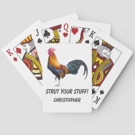 vibrant Multicolored Rooster Classic Playing Cards トランプ