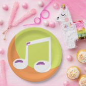 Vibrant Musical Note Double Eighth ペーパープレート (パーティー)