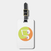 Vibrant Musical Note Double Eighth ラゲッジタグ (正面縦)