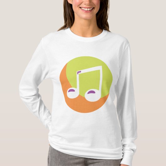 Vibrant Musical Note Double Eighth Tシャツ (正面)