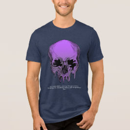 Vibrant Neon Dripping Skull Grunge Dark Unisex Tee トライブレンドＴシャツ