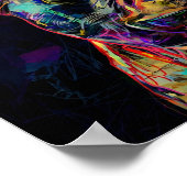 "Vibrant Neon Frenchie Pop Art Portrait" ポスター (角)