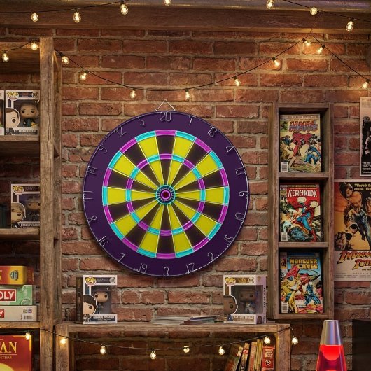 Vibrant Neon Glow Dartboard ダーツボード