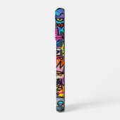 Vibrant Neon Graffiti Pattern iPhone 16 case 16ケース (左側面)