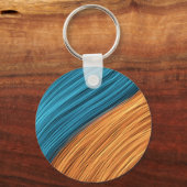 Vibrant Neon Light Strands of Blue and Orange キーホルダー (正面)