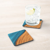 Vibrant Neon Light Strands of Blue and Orange コースター (右側)