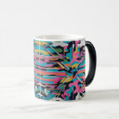 Vibrant Neon Pastel Camo Magic Color Changing Mug モーフィングマグカップ (正面右)