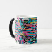 Vibrant Neon Pastel Camo Magic Color Changing Mug モーフィングマグカップ (正面左)