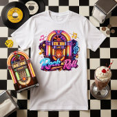 Vibrant Neon Rock 'n' Roll Jukebox トライブレンドTシャツ