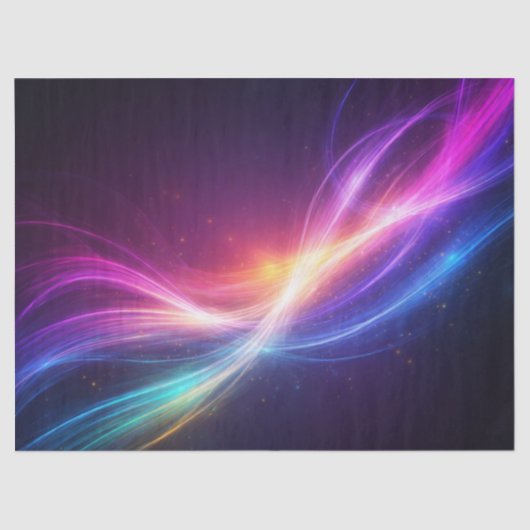 Vibrant Neon Wave 薄葉紙 (正面)