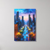 Vibrant Night Cityscape Canvas Print キャンバスプリント (正面)
