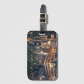 Vibrant Nighttime San Francisco with Palm Tree ラゲッジタグ (正面縦)
