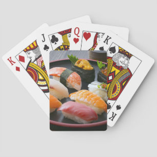 Vibrant Nigiri Set on Lacquer Tray トランプ