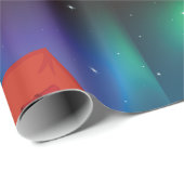 Vibrant Northern Lights Camping Tent Night ラッピングペーパー (ロールコーナー)