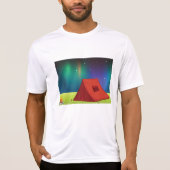 Vibrant Northern Lights Camping Tent Night Tシャツ (正面)